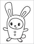 Free Printable Easter Coloring Pages: Costume Fun