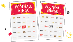 DIY Football Crafts: Free Printable Football Bingo #MyHallmark #MyHallmarkIdeas