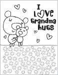 Free Printable Mother’s Day Coloring Pages: Grandma Hugs #MyHallmark #MyHallmarkIdeas