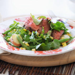 Flank Steak Recipes: Grilled Steak & Arugula Salad #MyHallmark #MyHallmarkIdeas