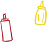BBQ condiments graphics