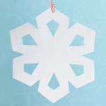 How to make paper snowflakes: simple snowflake pattern #MyHallmark #MyHallmarkIdeas
