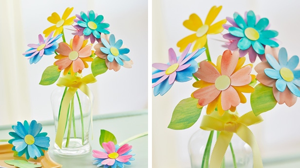 Mother's Day Crafts: Paper Flowers Bouquet #MyHallmark #MyHallmarkIdeas