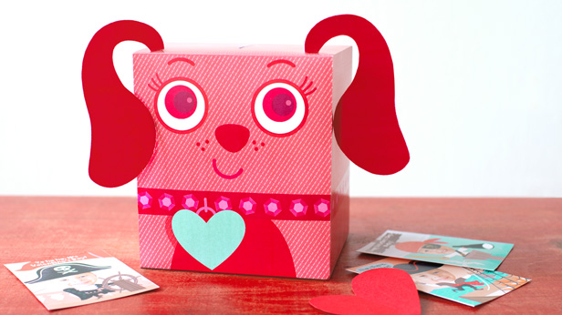 DIY Valentine Box: Playful Pup #MyHallmark #MyHallmarkIdeas