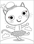 Free Printable St. Patrick’s Day Coloring Pages: Kitty's Irish Jig