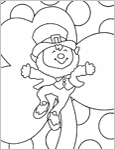 Free Printable St. Patrick’s Day Coloring Pages: Leapin' Leprechaun
