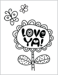 Free Printable Valentine's Day Coloring Pages: Friendly Flower #MyHallmark #MyHallmarkIdeas