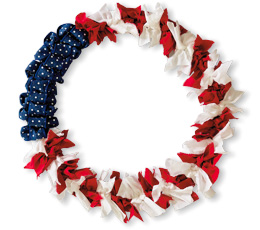DIY 4th of July Decorations: Tied Wreath #MyHallmark #MyHallmarkIdeas