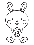 Free Printable Easter Coloring Pages: Blushing Bunny