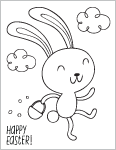 Free Printable Easter Coloring Pages: Skipping Down the Bunny Trail
