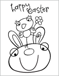 Free Printable Easter Coloring Pages: Cartoon Friends