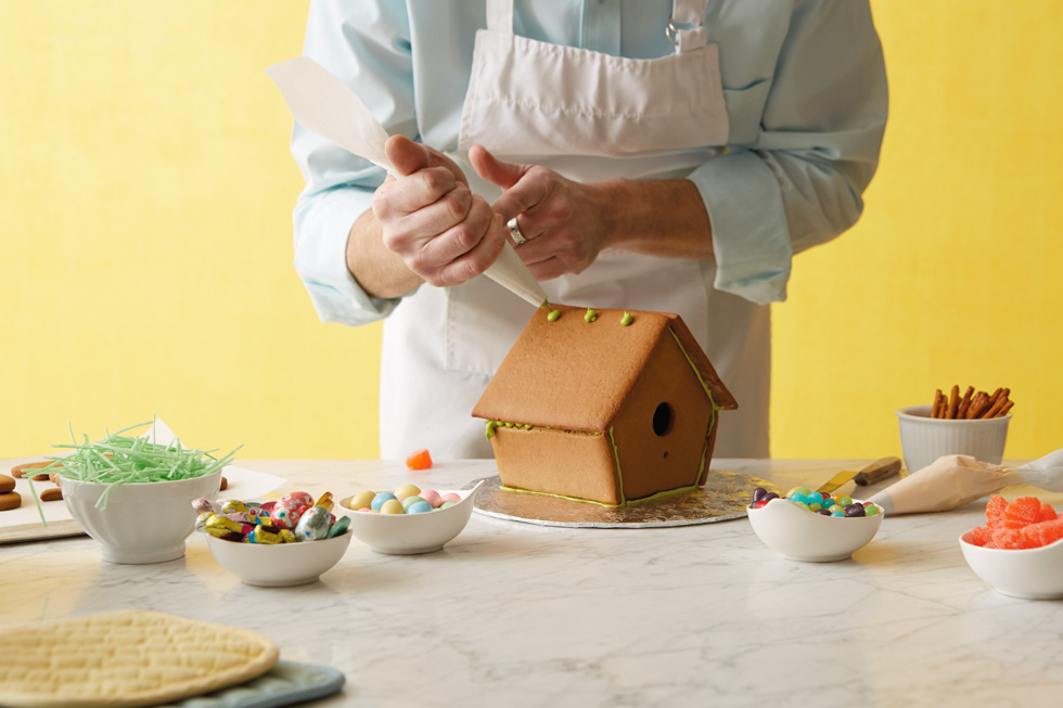 Gingerbread House Ideas & Step-by-Step: Add icing @hallmarkstores @hallmarkstoresIdeas