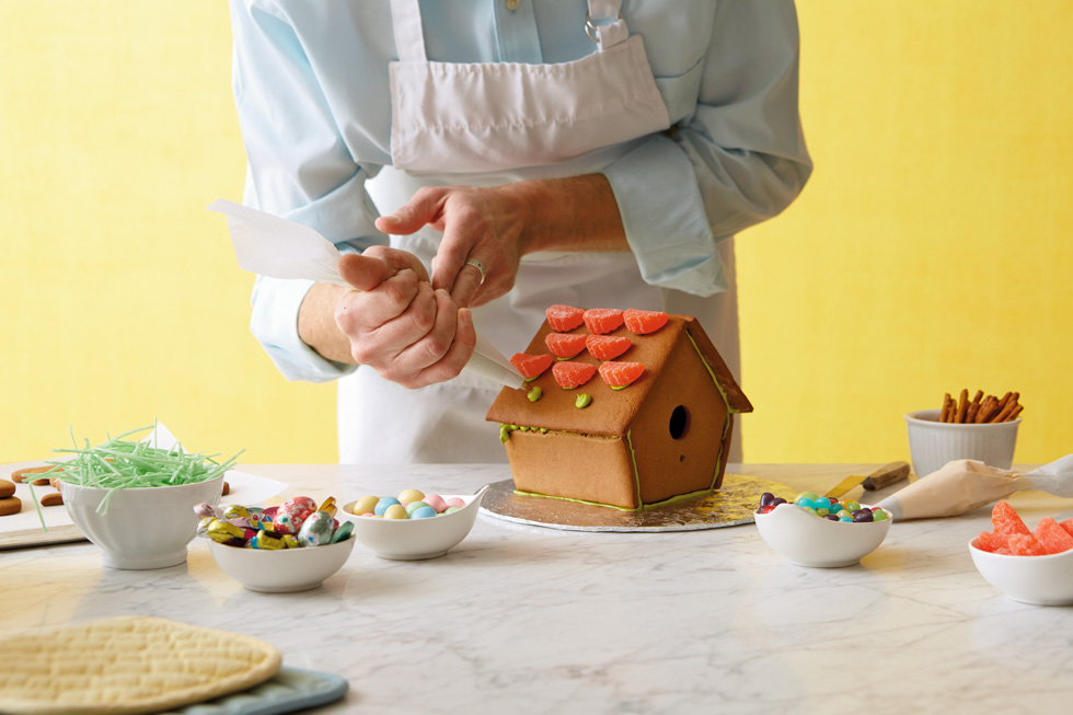 Gingerbread House Ideas & Step-by-Step: Add candy @hallmarkstores @hallmarkstoresIdeas
