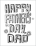 Free Printable Father’s Day Coloring Pages: Happy Father’s Day #MyHallmark #MyHallmarkIdeas
