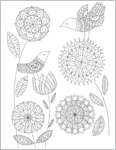 Free Printable Mother’s Day Coloring Pages: Mandala Flowers #MyHallmark #MyHallmarkIdeas