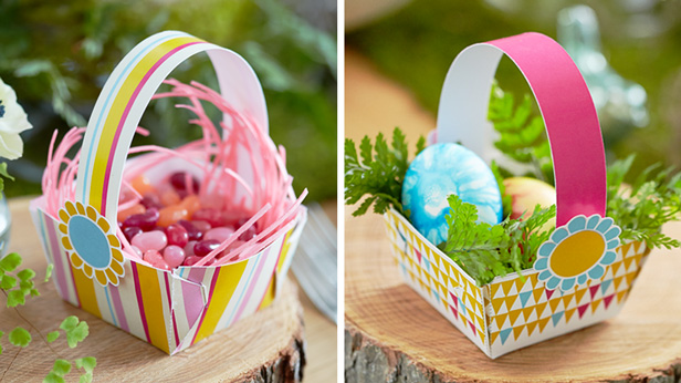 DIY Easter Table Decorations: Mini Easter Basket Party Favors #MyHallmark #MyHallmarkIdeas