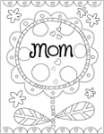 Free Printable Mother’s Day Coloring Pages: Mom Flower #MyHallmark #MyHallmarkIdeas