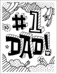 Free Printable Father’s Day Coloring Pages: Number 1 Dad #MyHallmark #MyHallmarkIdeas
