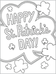 Free Printable St. Patrick’s Day Coloring Pages: Happy St. Pat's