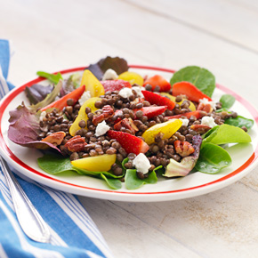 Strawberry Recipes: Strawberry & Lentil Salad #MyHallmark #MyHallmarkIdeas