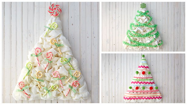 Christmas Craft Ideas: Burlap Christmas Tree Wreath #MyHallmark #MyHallmarkIdeas