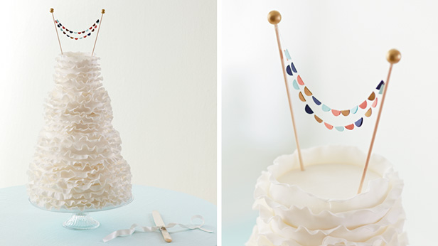 8 DIY Wedding Cake Toppers: Blissful Bunting #MyHallmark #MyHallmarkIdeas