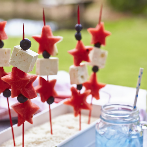 4th of July Recipes: Fruit and Feta Sparklers #MyHallmark #MyHallmarkIdeas