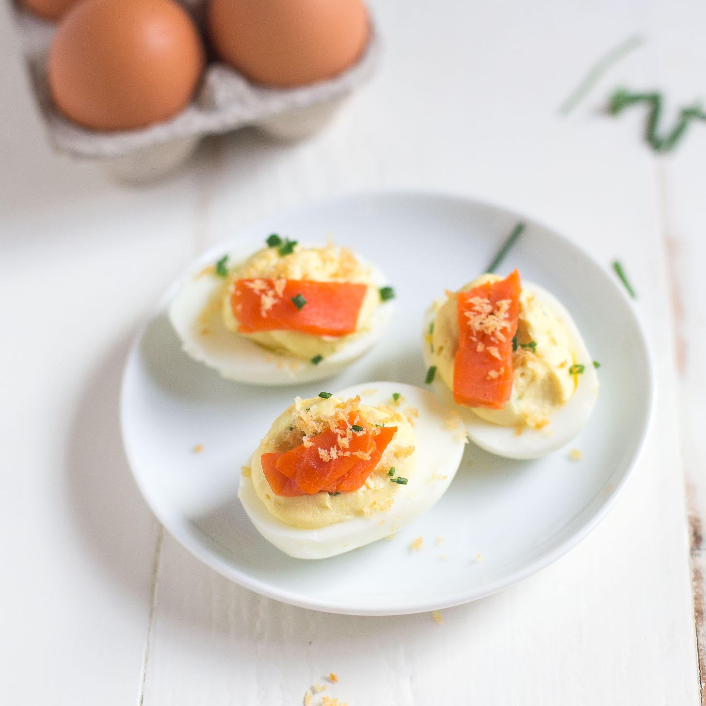 Bagel and Lox Deviled Eggs