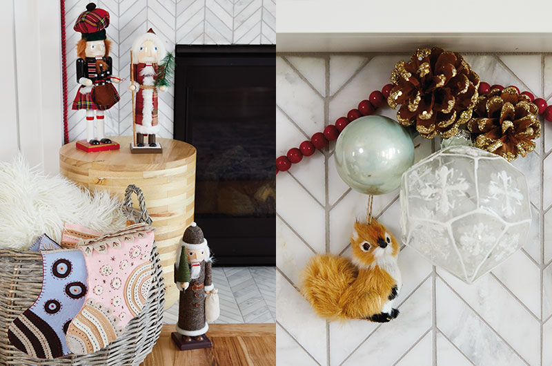 How to decorate a mantel for Christmas - Tuesday