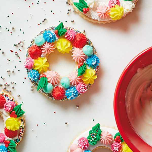 Sugar Cookie Christmas Wreaths With Candy Color Mints Hallmark Ideas Inspiration