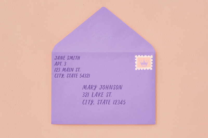 how to write the return address letter