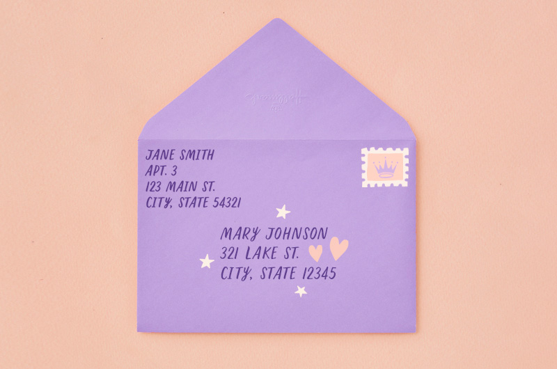 postage stamp on envelope