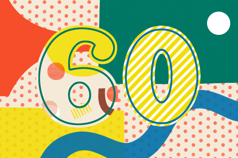 60 drawn with fun birthday designs