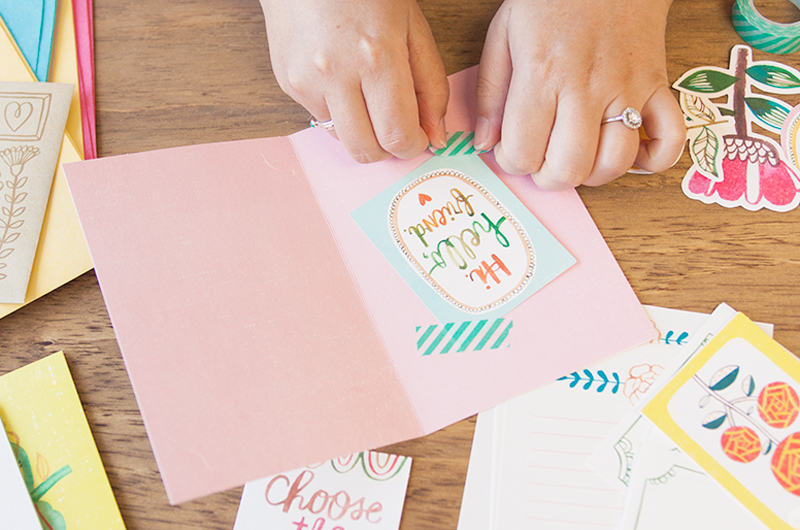 Decorating a card