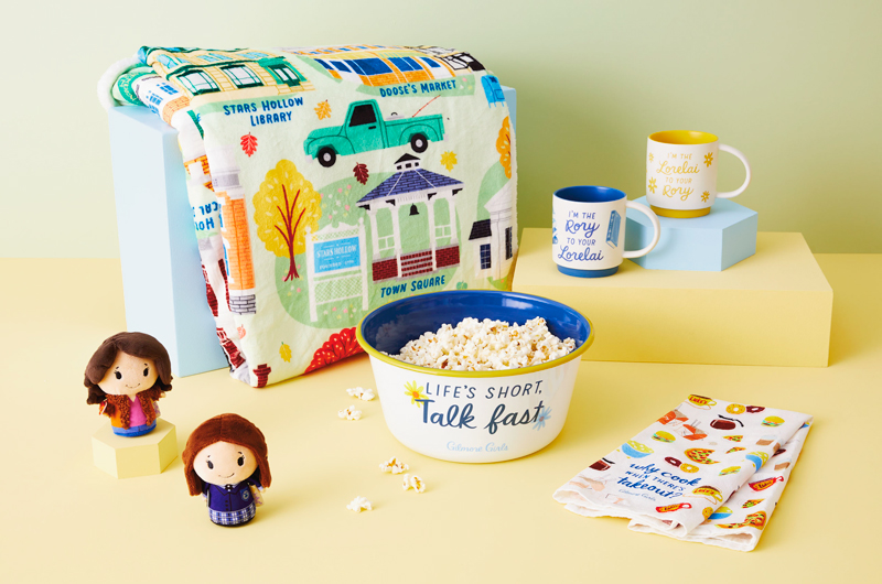 Any of these Gilmore Girl gift ideas would be perfect for a parent who's a fan of this fast-talking show: A Stars Hollow plush throw; a Lorelai and Rory itty bittys set; a Lorelai and Rory mug set; a tea towel that reads, 