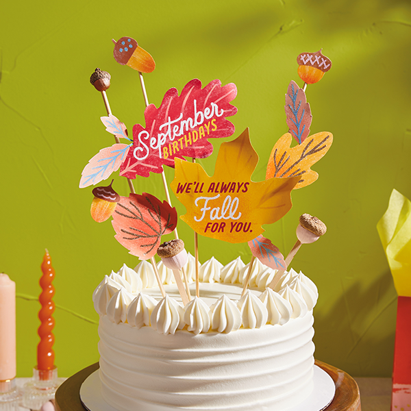 A September birthday cake topper that says, 