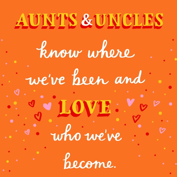 A sentiment that reads, 