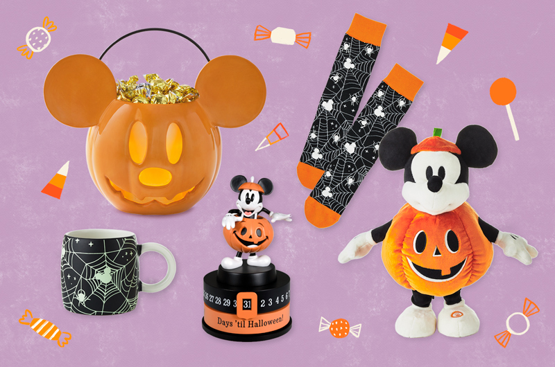 An assortment of Disney-themed Halloween gifts.