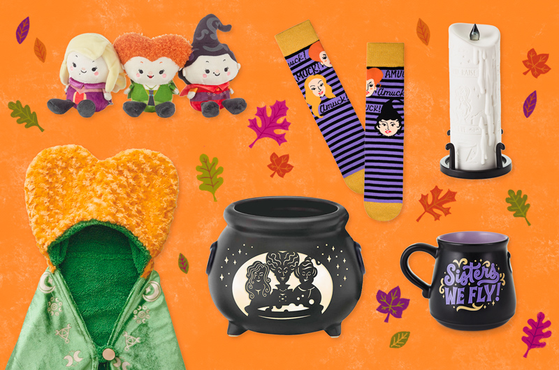 An assortment of Halloween gifts from Disney Hocus Pocus.