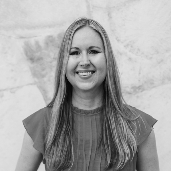 A black and white portrait of DaySpring contributing author Holley Gerth.