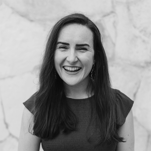 A black and white portrait of DaySpring contributing author Kaitlyn Bouchillon.