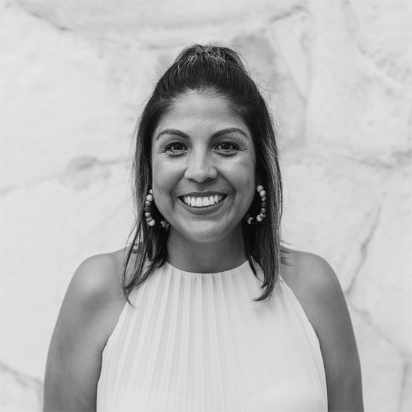 A black and white portrait of DaySpring contributing author Ligia Andrade.