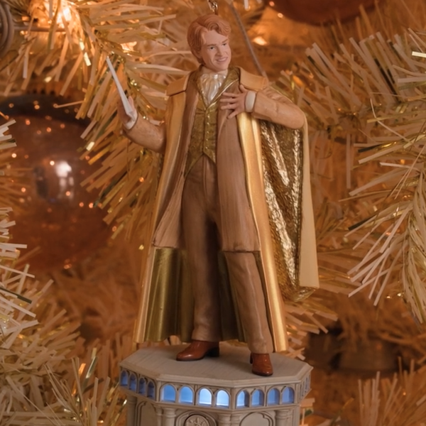 A Keepsake Ornament featuring the character Gilderoy Lockhart from the movie, Harry Potter and the Chamber of Secrets.