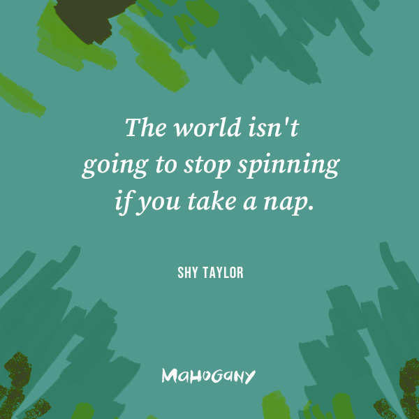 A pull quote from Mahogany Writing Community writer Shy Taylor that reads, 