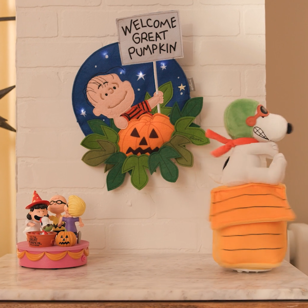 A collection of gifts and decor from the Peanuts 2026 Halloween collection.