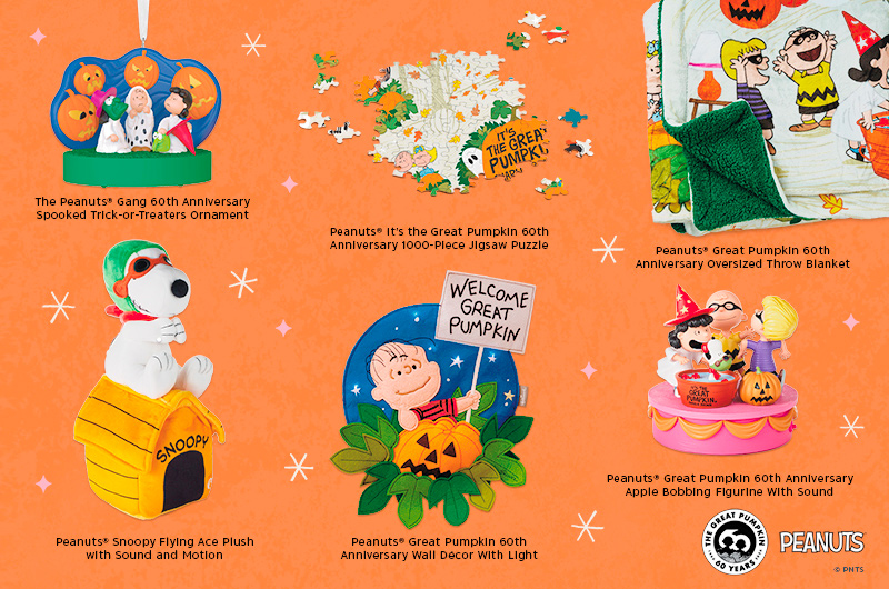 A collection of gifts inspired by the classic Peanuts Halloween television special, 